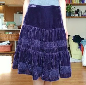 Purple Velvety Skirt